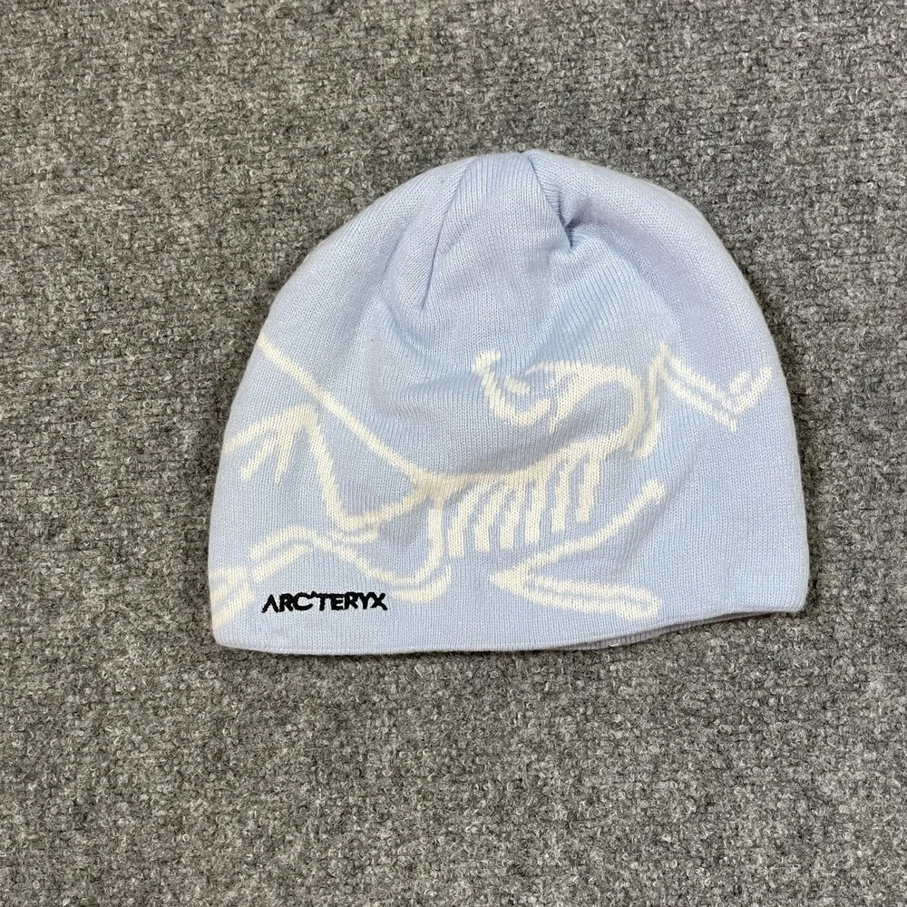 Arc'teryx Bird Head Toque Light Blue Beanie Wool Winter Ski Hat Unisex - Picture 1 of 6